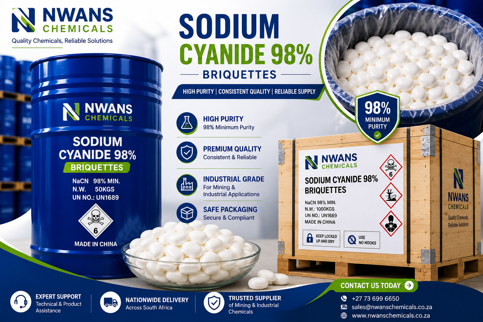 Sodium Cyanide NaCN 98 Supplier