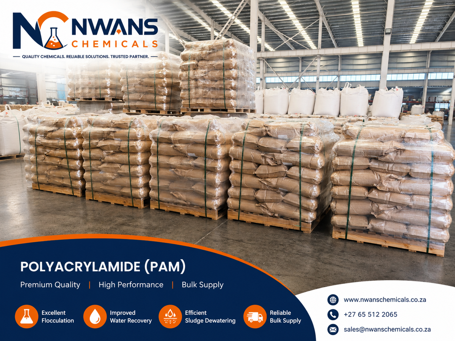 Cationic Polyacrylamide for wastewater treatment