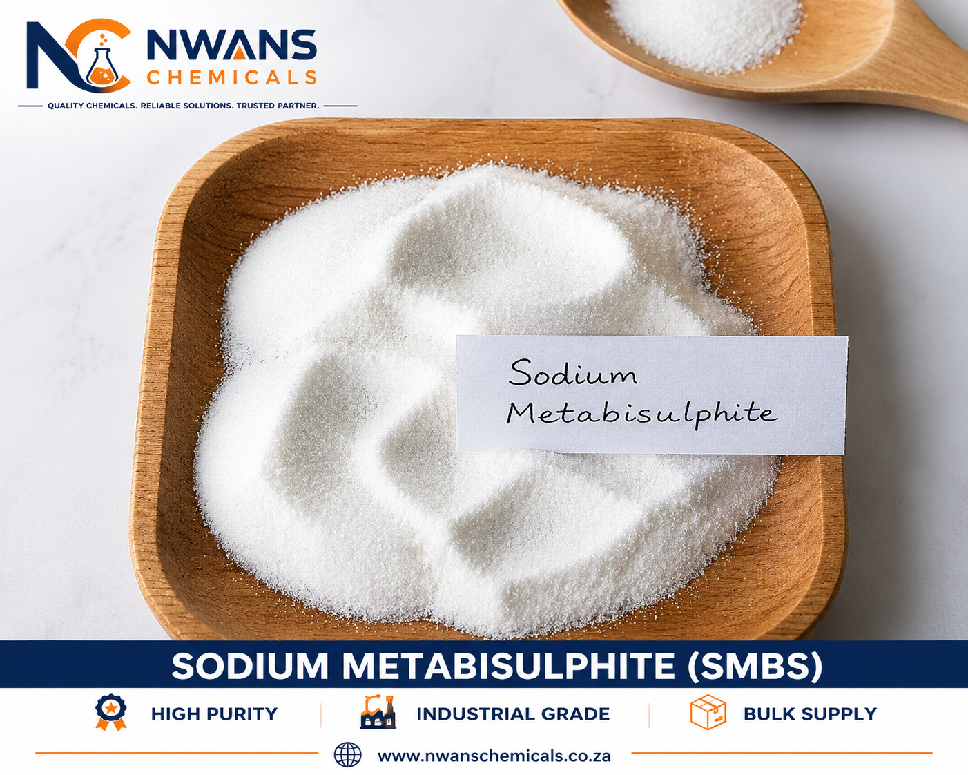 Sodium Metabisulphite Supplier High Purity SMBS Powder Nwans Chemicals