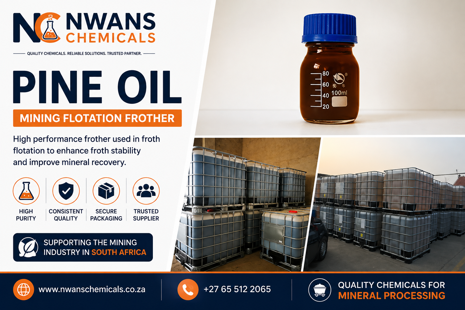 Pine Oil Supplier for mining flotation and mineral processing