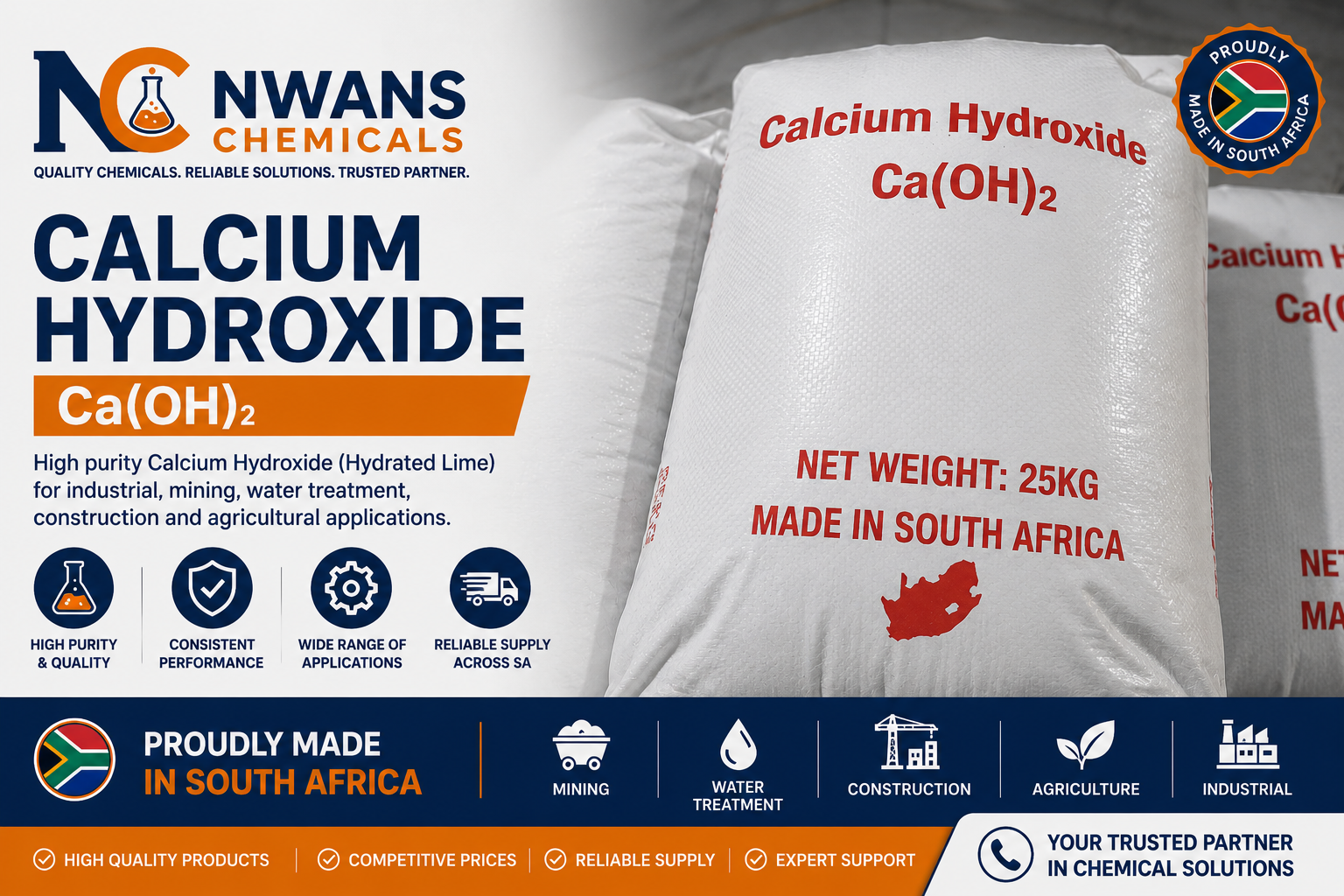 calcium hydroxide lime supplier south africa